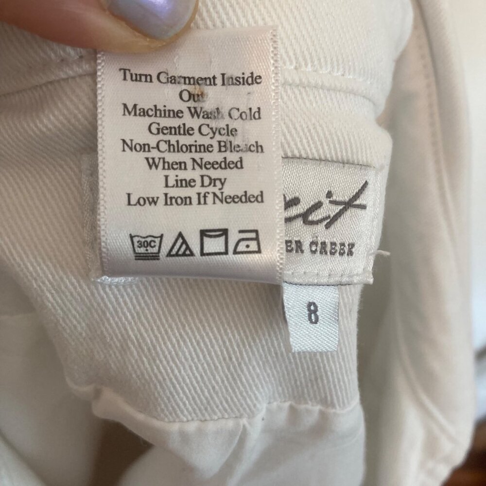 Coldwater Creek Spirit Jacket Womens 8 White Embroidered Coastal Cowgirl Western - Picture 9 of 9